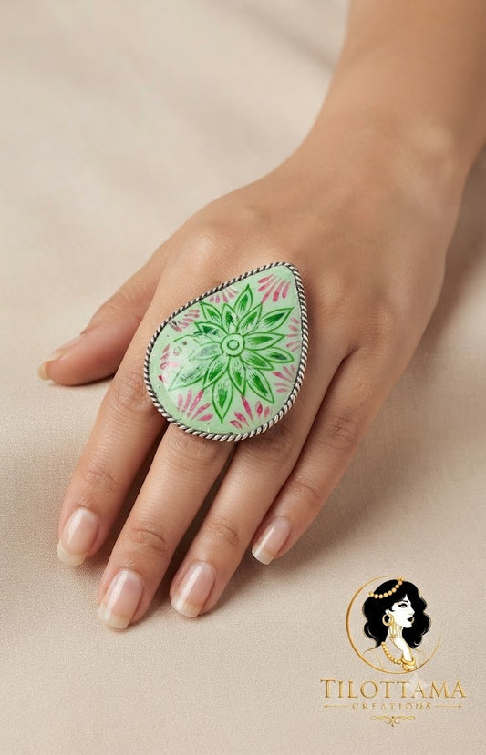 The Regal Ruby Sunburst Ring