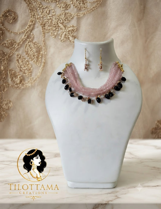 Rose Quartz Amethyst Necklace