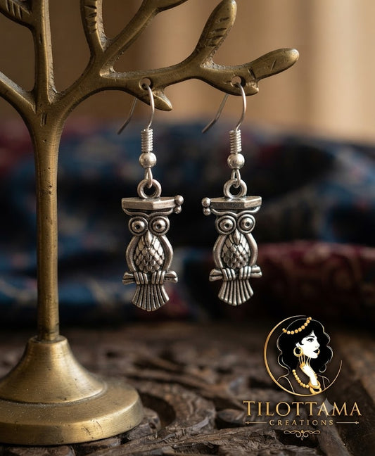 Wise Scholar Owl Earrings