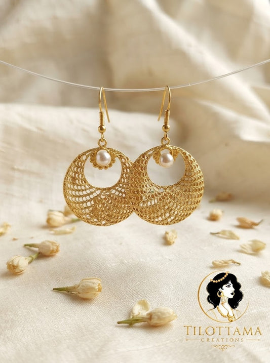 The Swarnima Filigree Hoops