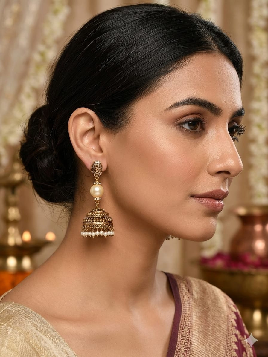 Imperial Pearl Jhumkas