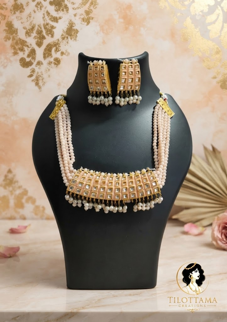 Peach Radiance Kundan Choker Set