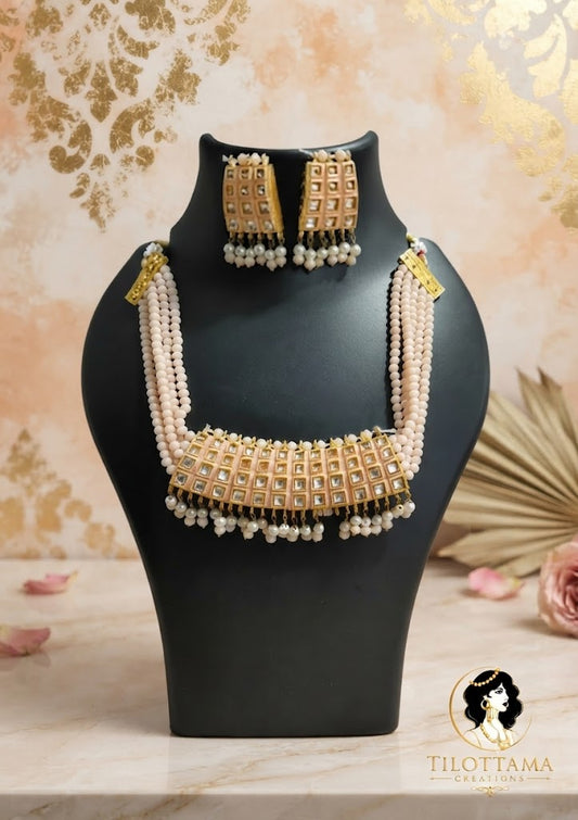 Peach Radiance Kundan Choker Set