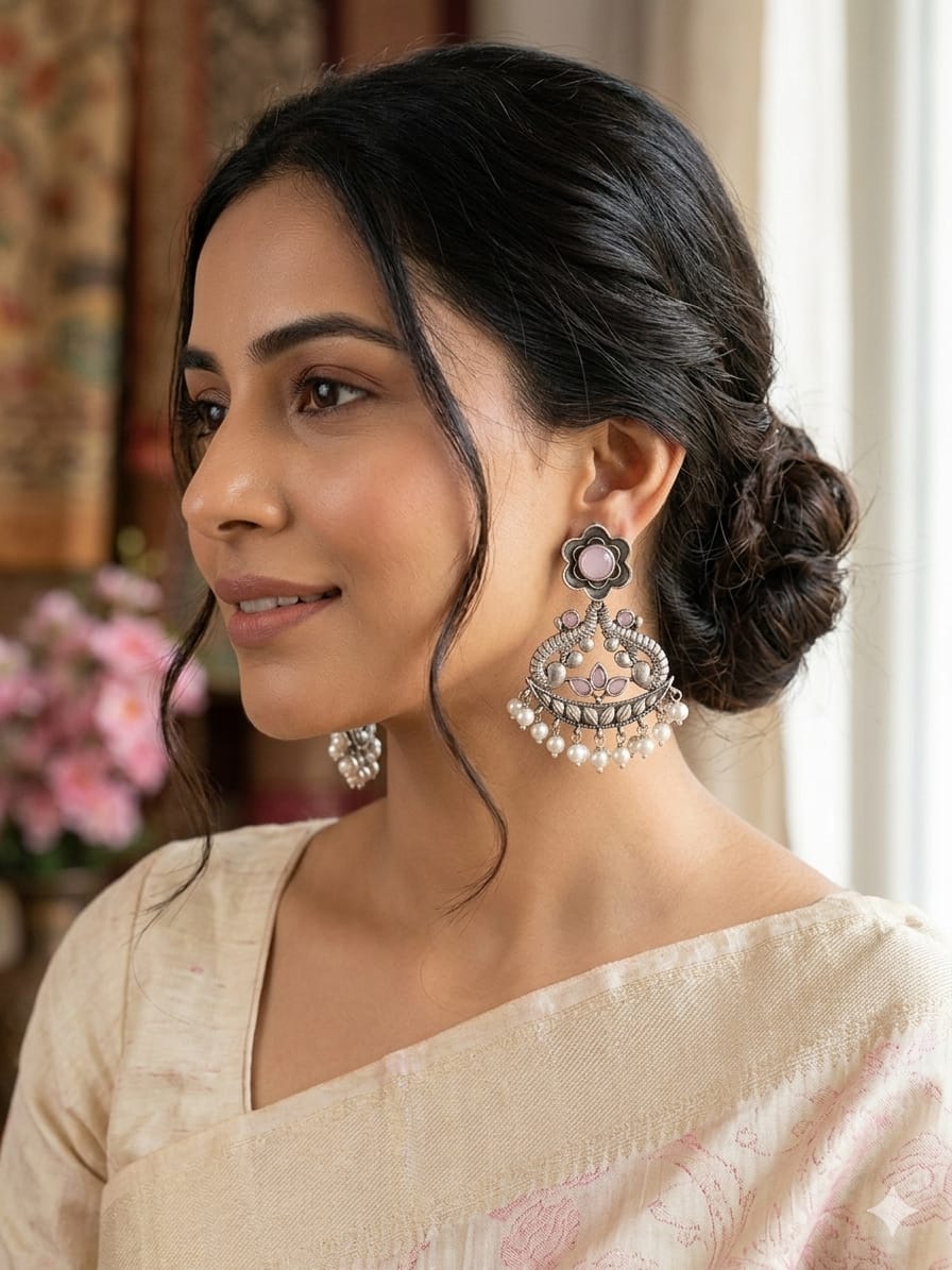 The Gaja Heritage Oxidized Jhumkas
