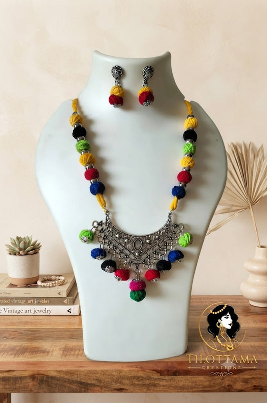 Vibrant Utsav Oxidized Jewelry Set