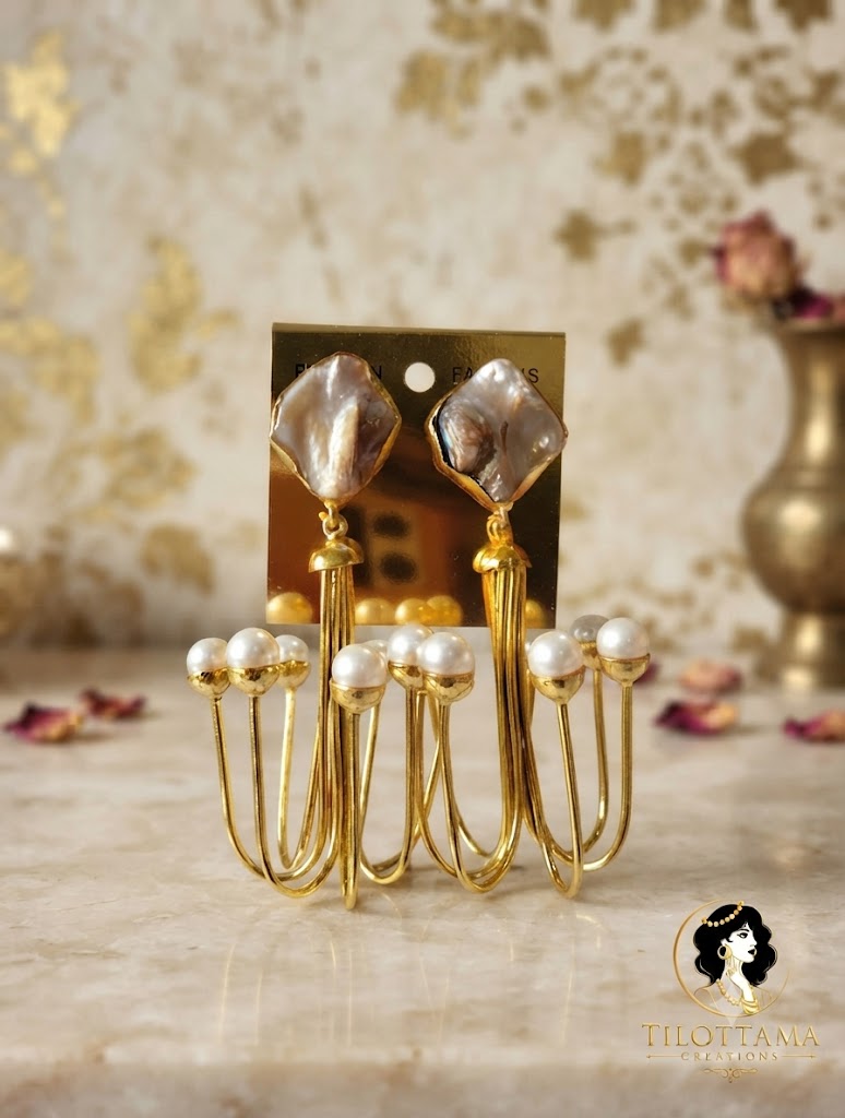 Mother of Pearl Chandelier Earrings