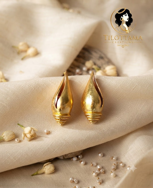 The Golden Shankha Studs