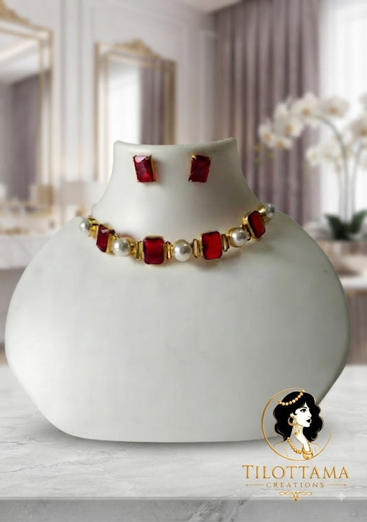 The Ruby & Pearl Regal Choker