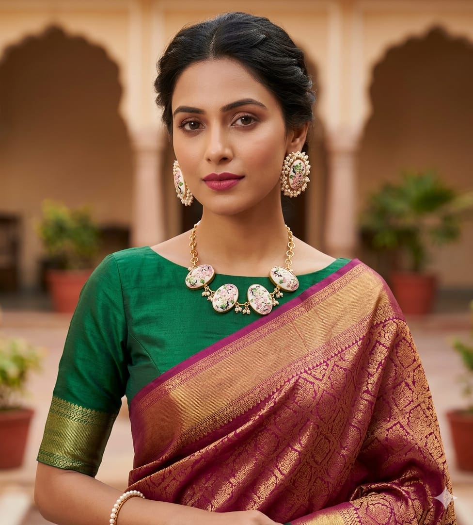The Vintage Blossom Meenakari Set