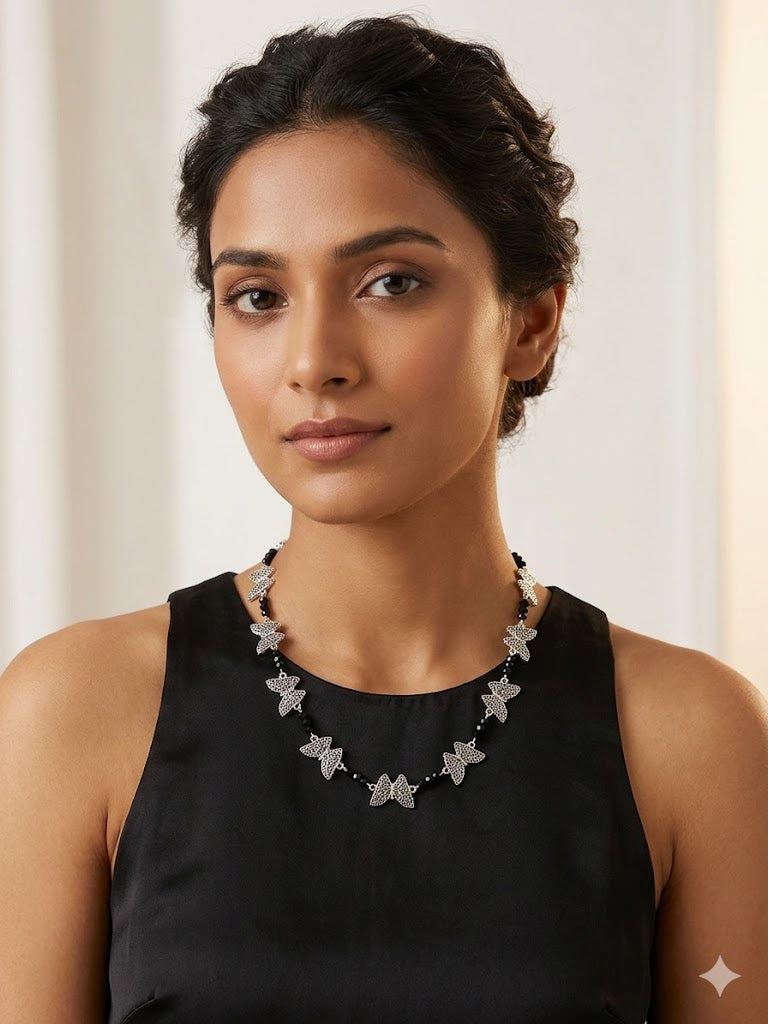 The Silver Filigree Butterfly Garland