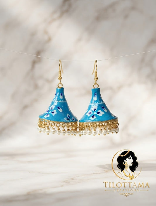The Gul-e-Ruby Oxidized Jhumkas