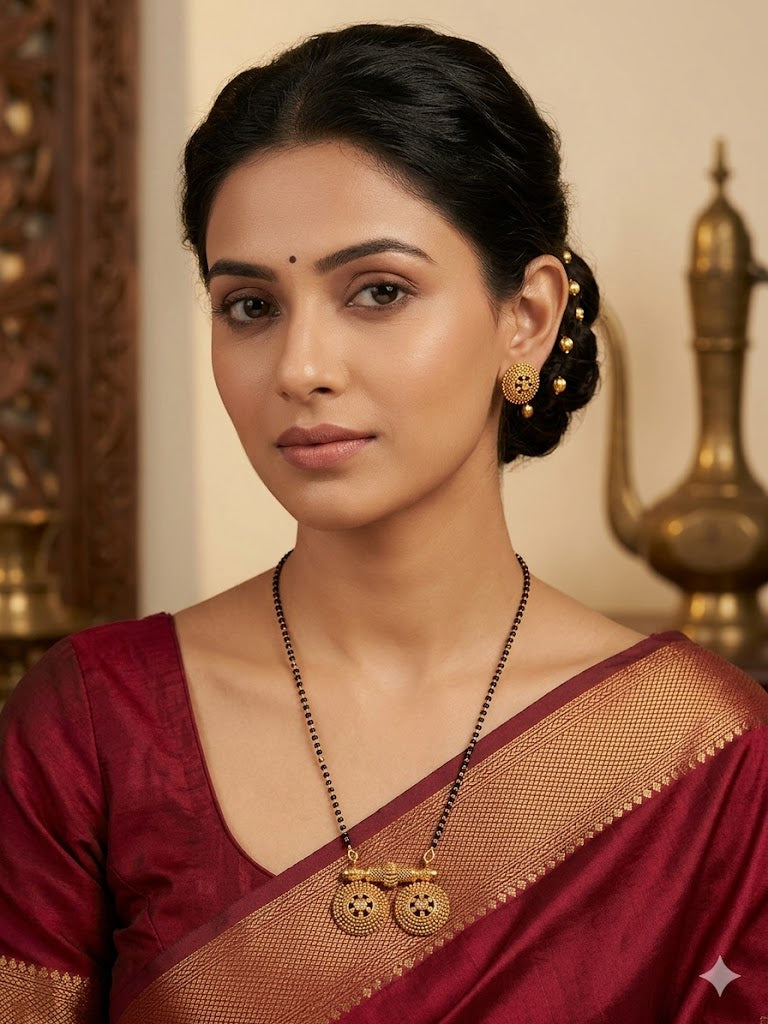 Antique Floral Halo Mangalsutra