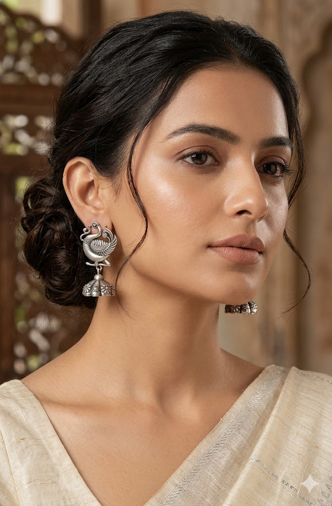 Mayura Grace Oxidized Jhumkas