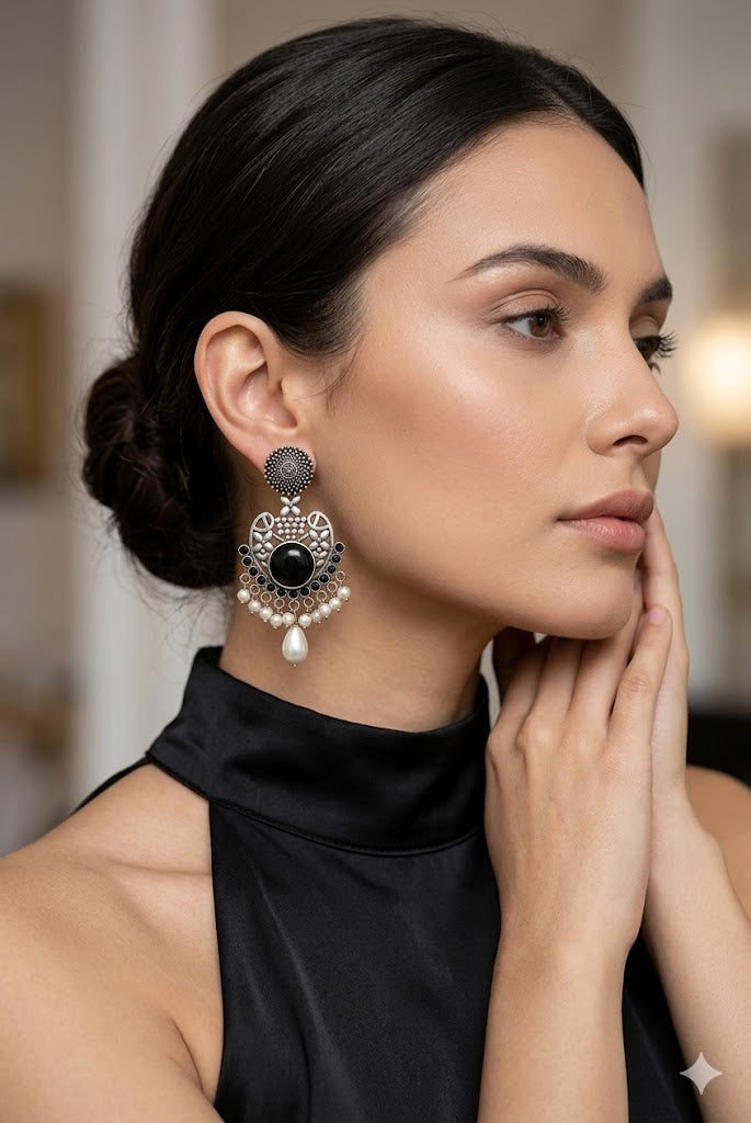 The Noir Pearl Chandelier Drops