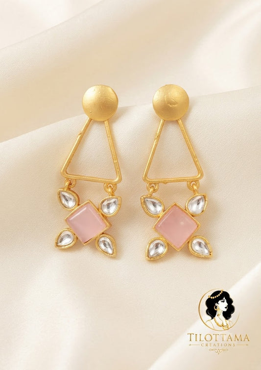 The Rose Quartz Geometric Drops