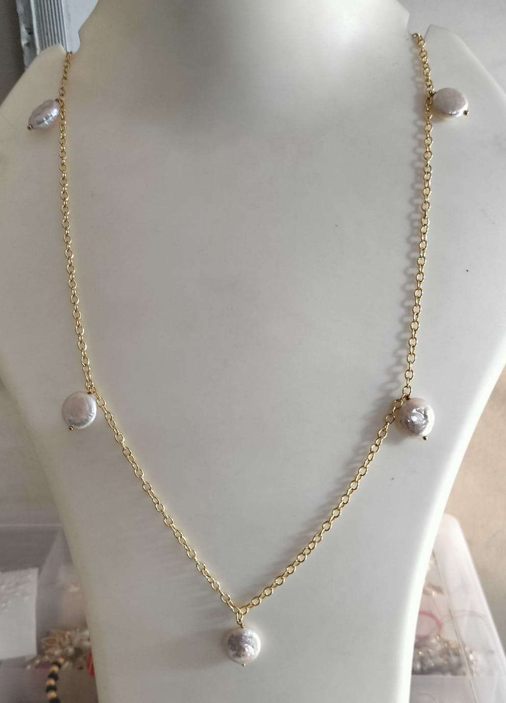 The Ethereal Coin Pearl Station Necklace