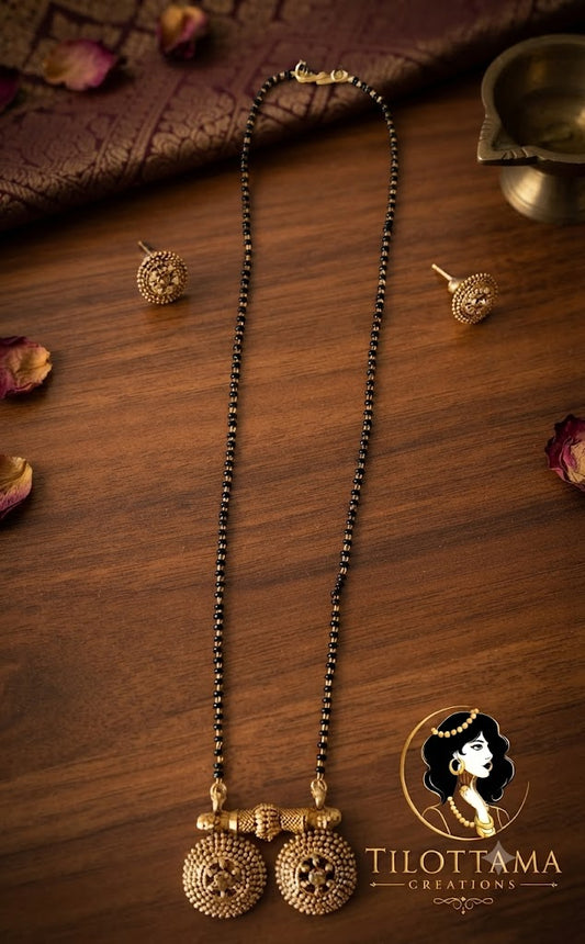 Antique Floral Halo Mangalsutra