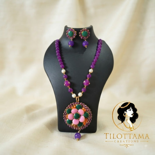 Verdant Bloom Meenakari Choker Set