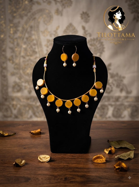 Golden Sunray Amber Disc Set