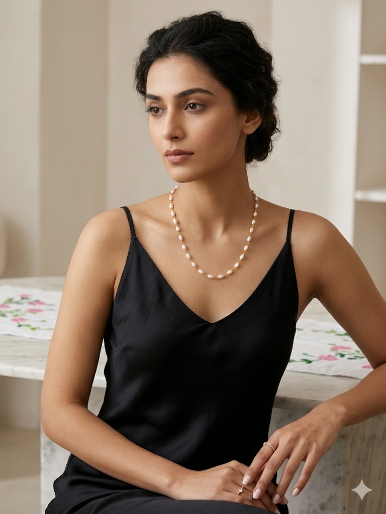 The Seraphina Pearl Link Necklace