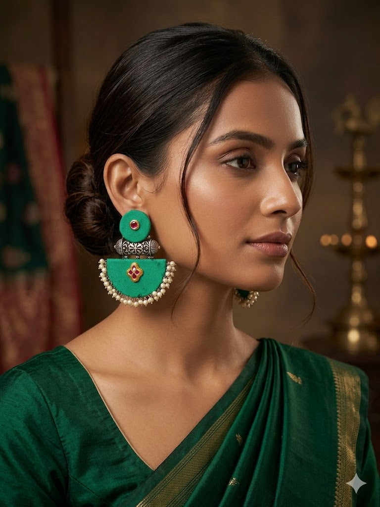 The Emerald Fabric Filigree Drops