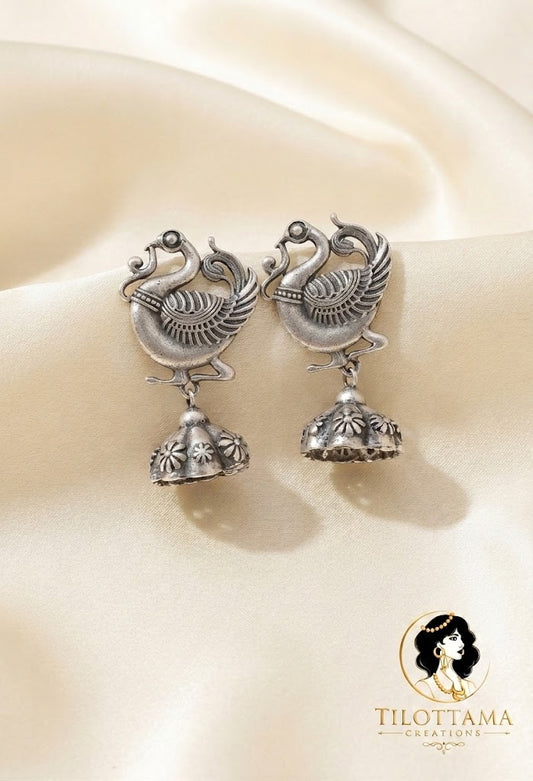 Mayura Grace Oxidized Jhumkas