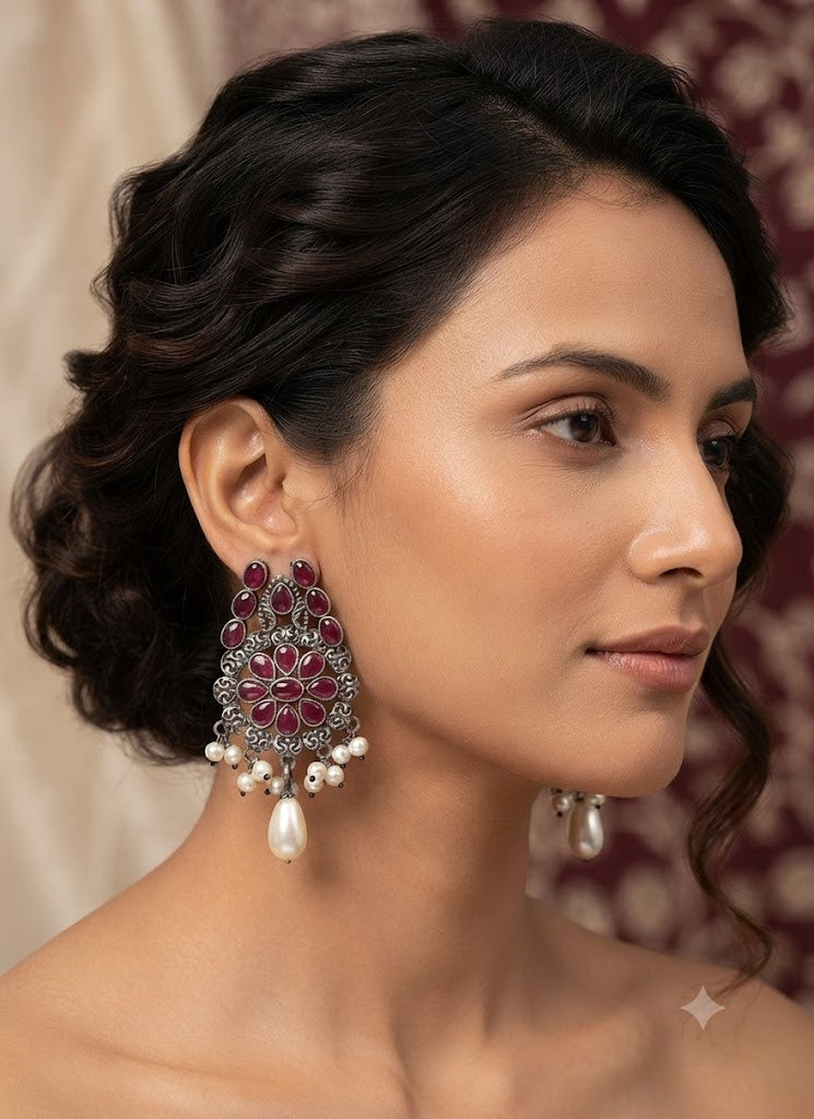 Red Colour Earrings