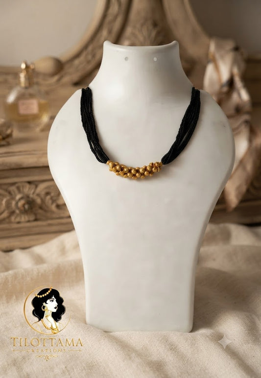 Royal Gold-Black Strand Mangalsutra