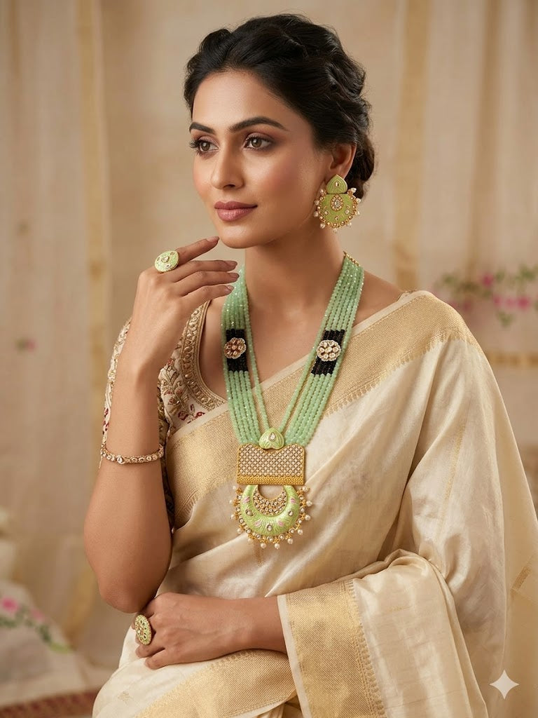 The Pistachio Meenakari Longset