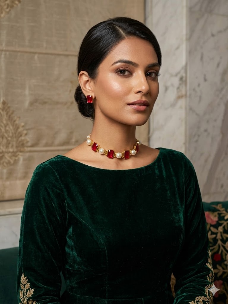 The Ruby & Pearl Regal Choker