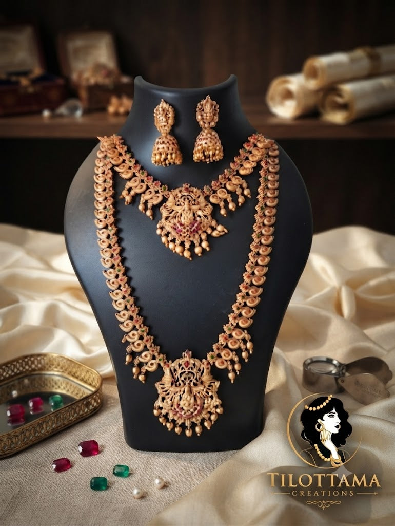 Divine Lakshmi Temple Heritage Bridal Set