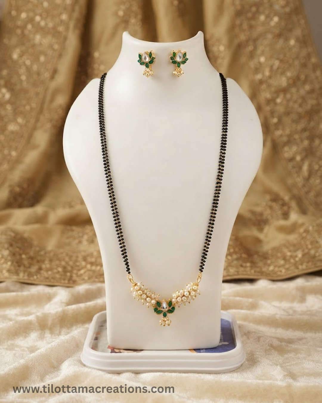 Royal Lotus Pearl Mangalsutra Set