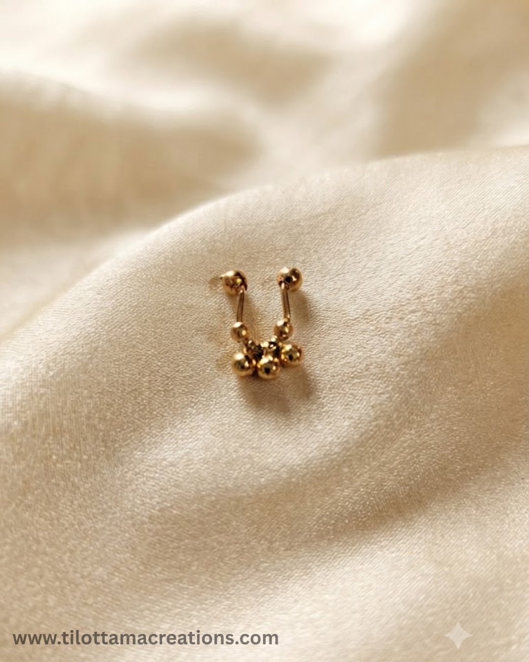 Golden Cluster Septum Ring