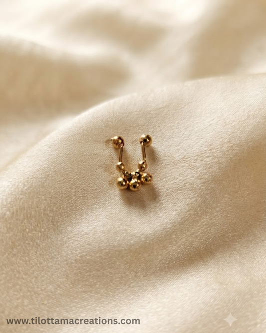 Golden Cluster Septum Ring
